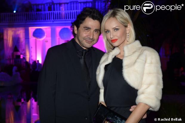 Adriana Karembeu et André Ohanian lors de la soirée d'inauguration de son dernier spa en date à Casablanca le dimanche 7 octobre 2012