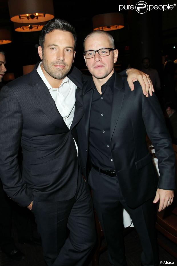 Ben Affleck et Matt Damon lors de l'avant-première à New York du film Argo le 9 octobre 2012