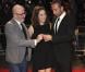 Jacques Audiard, Matthias Schoenaerts et Marion Cotillard lors de la présentation du film De rouille et d'os pour le BFI London Film Festival le 13 octobre 2012