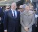 Albert et Charlène de Monaco ont visité le camp de concentration d'Auschwitz dans le cadre de leur visite officielle en Pologne, le 19 octobre 2012.