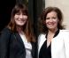 Carla Bruni-Sarkozy et Valérie Trierweiler le jour de la passation de pouvoir à l'Elysée, le 15 mai 2012.