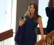 Carla Bruni-Sarkozy au mariage de son amie Farida Khelfa et Henri Seydoux, à la mairie du 17e arrondissement de Paris, le 1er septembre 2012.