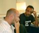 Stéphane Cosnefroy et Nikos Aliagas à Athènes pendant l'enregistrement de leur album, en 2006.