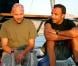 Stéphane Cosnefroy et Nikos Aliagas en vacances en Grèce, en 2006.