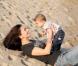 Exclu : Adeline Blondieau à la plage avec Wilona, née en 2011.