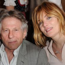 Roman Polanski et sa femme Emmanuelle Seigner à Paris le 15 mars 2012