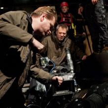 Sur le tournage de The Dark Knight Rises.