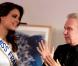  Marine Lorphelin, Miss France 2013, et Jean-Paul Gaultier à Paris le 10 decembre 2012 pour la 17ème edition des sapins de Noël des créateurs à l'hôtel Salomon de Rothschild 