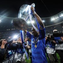 Didier Drogba après avoir décroché la Ligue des Champions le 19 mai 2012 face au Bayern Munich à Munich (1-1, 4-3 t.a.b)