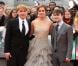 Rupert Grint, Emma Watson et Daniel Radcliffe posent à la première du dernier Harry Potter, à Londres, le 7 juillet 2011.