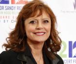 Susan Sarandon lors du concert de soutien aux victimes de l'ouragan Sandy, le 12 décembre 2012 à New York.