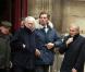 Thomas Valentin, Nicolas de Tavernost et Philippe Labro - Obsèques de Jacques Rigaud en l'Eglise Notre-Dame-des-Blancs-Manteaux. Le 14 decembre 2012 à Paris.