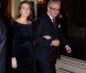 Le prince Laurent et la princesse Claire. La famille royale de Belgique assistait le 19 décembre 2012 au palais Laeken, à Bruxelles, au concert de Noël annuel, suivi d'une réception.