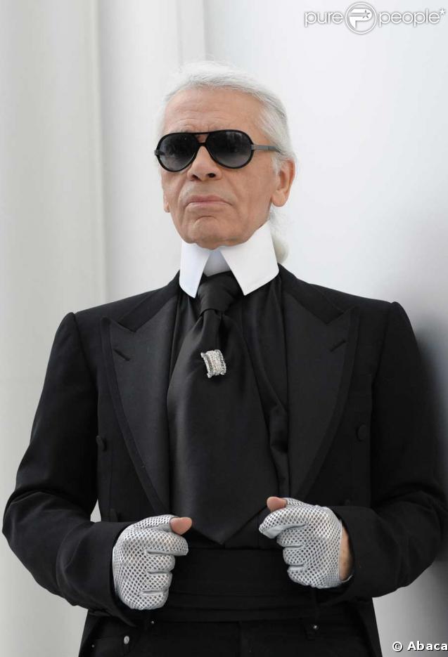Karl Lagerfeld au défilé Chanel