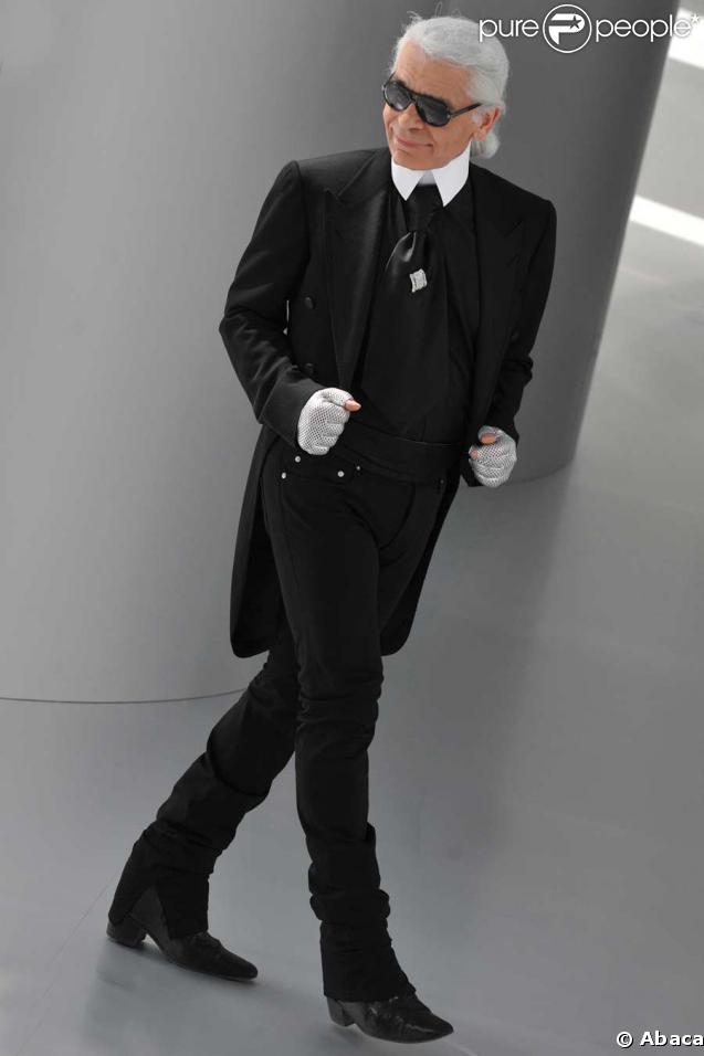 Karl Lagerfeld au défilé Chanel