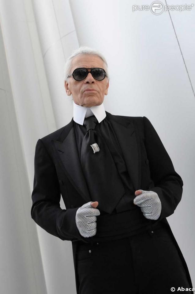 Karl Lagerfeld au défilé Chanel
