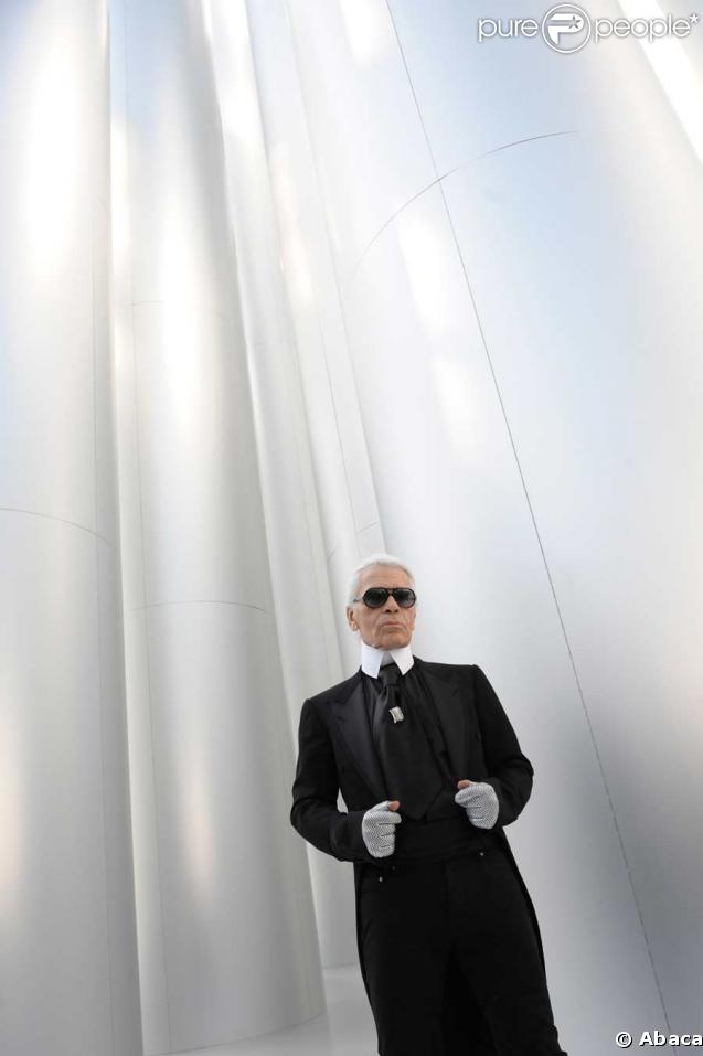 Karl Lagerfeld au défilé Chanel