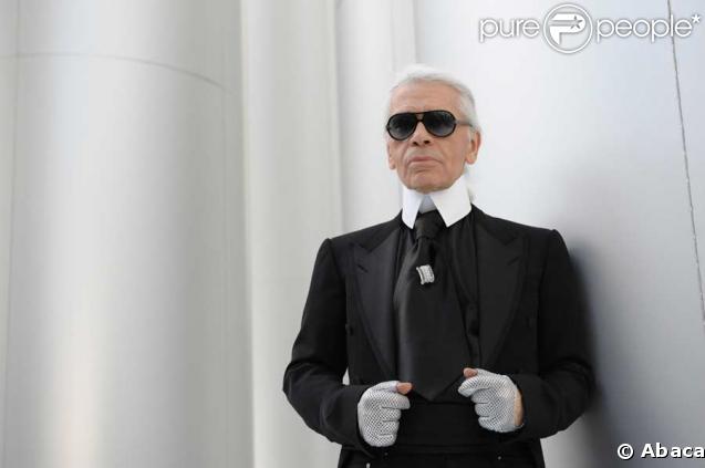 Karl Lagerfeld au défilé Chanel