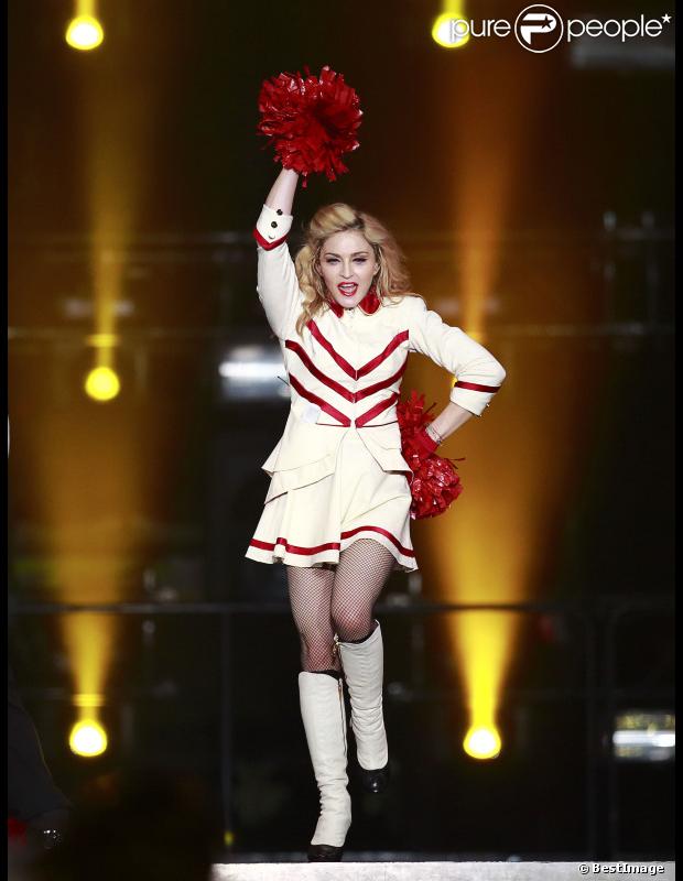Madonna lors de son concert au Rogers Arena à Vancouver, au Canada, le 29 septembre 2012.