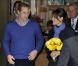 William et Catherine, duc et duchesse de Cambridge, à la sortie de l'hôpital King Edward VII de Londres le 6 décembre 2012.