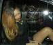 Rihanna, toujours aussi sexy, quitte le Playhouse, une boîte de nuit de Los Angeles, au bras de son amie Melissa, le 24 janvier 2013. Rihanna arbore une robe très courte noire transparente sans soutien-gorge sur de somptueux talons.