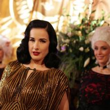 Dita Von Teese à Cologne, le 28 janvier 2013.
