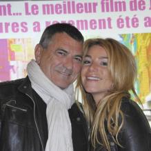 L'humoriste Jean-Marie Bigard et sa femme Lola à la projection du film 2 Days in New York, le 19 mars 2012 à Paris.