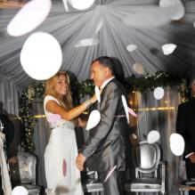 Lola Marois et Jean-Marie Bigard lors de leur mariage oecuménique à Paris le 3 septembre 2011.