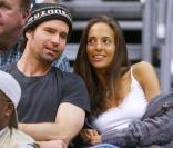 Jason Patric et sa petite amie Danielle Schreiber en 2003 au Staples Center de Los Angeles.