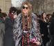 Anna Dello Russo arrive au défilé Dior à Paris le 1er mars 2013
