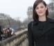 Défilé Dior à Paris le 1er mars 2013. La comédienne Marion Cotillard arrive pour le show.
