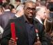 Teddy Riner lors de la cérémonie de remise de la Légion d'honneur aux sportifs médaillés à Londres lors des Jeux olympiques, au palais de l'Elysée le 1er mars 2013 à Paris