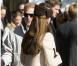 Le prince William et la duchesse de Cambridge Kate Middleton, enceinte, assistent au mariage de Laura Bechtolsheimer avec Mark Tomlinson à Arosa en Suisse, le 2 mars 2013.