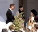 Le prince William et la duchesse de Cambridge Kate Middleton, enceinte, assistent au mariage de Laura Bechtolsheimer avec Mark Tomlinson à Arosa en Suisse, le 2 mars 2013.