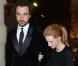 Jessica Chastain et son compagnon Gianluca Passi assistent à la soirée de lancement du deuxième numéro de CR Fashion Book, le magazine de Carine Roitfeld, à l'hôtel Shangri-La. Paris, le 5 mars 2013.