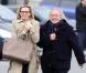  Didier Barbelivien et sa compagne Laure à Paris, le 15 avril 2012.  