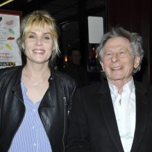 Emmanuelle Seigner et Roman Polanski lors de l'avant-première du film Des gens qui s'embrassent le 1er avril 2013 à Paris