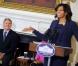 Michelle Obama : Rayonnante et ravissante pour Harrison Ford, ce héros !