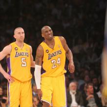 Kobe Bryant et James Blake le 12 avril 2013 à Los Angeles