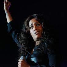 Amel Bent lors du concert NRJ Music Tour à Lyon, le 20 avril 2013