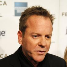 Kiefer Sutherland répond aux questions de journalistes à la première du film L'intégriste malgré lui au festival de Tribeca à New York, le 22 avril 2013.