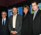 Martin Scorsese, Robert de Niro, Lorraine Bracco et Ray Liotta en 2002 lors de la ressortie des Affranchis