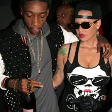 Wiz Khalifa et Amber Rose sortent de boîte de nuit. Los Angeles, le 27 mars 2013.