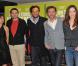 Audrey Dana, le réalisateur Lionel Bailliu, Fabrice Eboué, Jean-Paul Rouve, Sara Giraudeau lors de l'avant-première du film "Denis" à l'UGC les Halles à Paris le 29 avril 2013