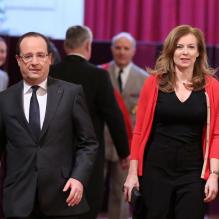 Valérie Trierweiler et François Hollande à Paris le 1er mars 2013.