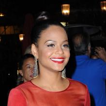 Christina Milian lors de l'émission Extra sur NBC à Los Angeles, le 6 mai 2013.