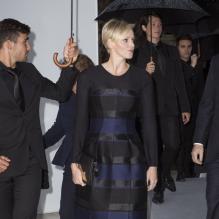 La princesse Charlene lors du défilé Croisière 2014 de Christian Dior Couture, le 18 mai 2013 sur la digue Stefano Casiraghi du port de Monaco.