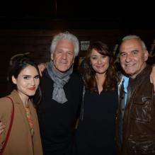Joyce Jonathan, Gérard Lenormand, Daniela Lumbroso et Michel Fugain lors de la dernière soirée Chabada au restaurant La Plage à Paris le jeudi 25 avril 2013