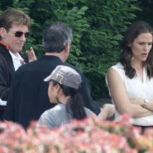 Jennifer Garner sur le tournage du film "Draft Day", à Cleveland le 20 mai 2013.