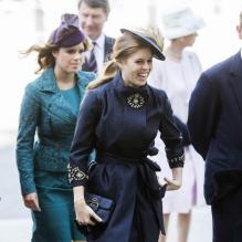 Princesse Beatrice, Princesse Eugenie - 60eme anniversaire du couronnement de la reine Elisabeth II d'Angleterre en l'abbaye de Westminster a Londres le 4 juin 2013.  June 4, 2013 - Members of the royal family leaving Westminster Abbey after the 60th Anniversary Of The Coronation Of Queen in London, England, UK.04/06/2013 - Londres
